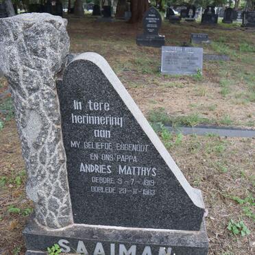SAAIMAN Andries Matthys 191-1963