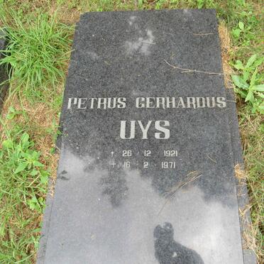 UYS Petrus Gerhardus 1921-1971