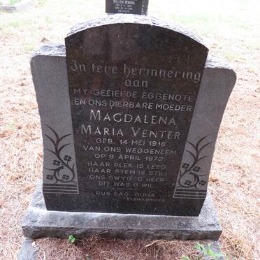 VENTER Magdalena Maria 1916-1972