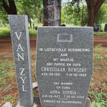 ZYL Christiaan Burgert, van 1921-1998 & Anna Sophia 1927-2004