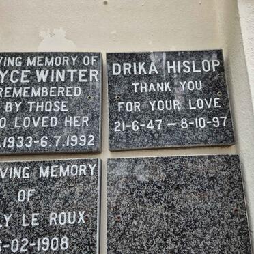 HISLOP Drika 1947-1997