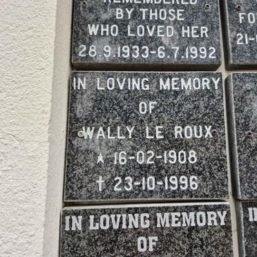 ROUX Wally, le 1908-1996