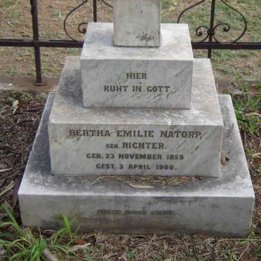 NATORP Bertha Emilie nee RICHTER 1859-1900