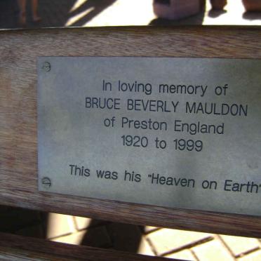 MAULDON Bruce Beverly 1920-1999