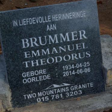 BRUMMER Emmanuel Theodorus 1934-2014