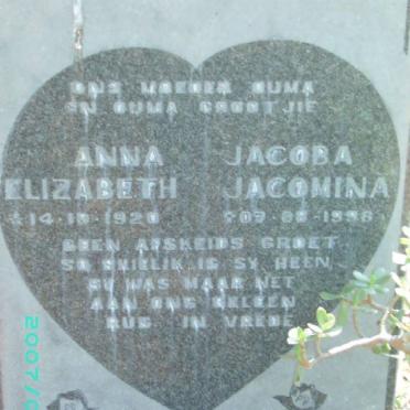 BEER Anna Jacoba Elizabeth Jacomina, de 1920-1998