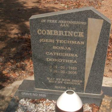 COMBRINCK Sonja Catharina Dorothea nee TECHMAN 1955-2005