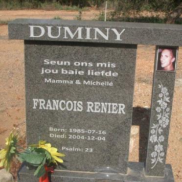 DUMINY Francois Renier 1985-2004