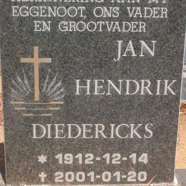 DIEDERICKS Jan Hendrik 1912-2001