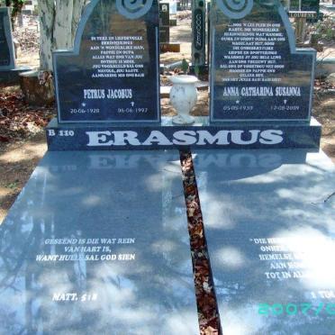 ERASMUS Petrus Jacobus 1928-1997 &amp; Anna Catharina Susanna 1930-2009 