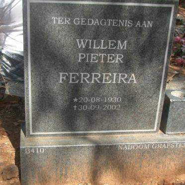 FERREIRA Willem Pieter 1930-2002