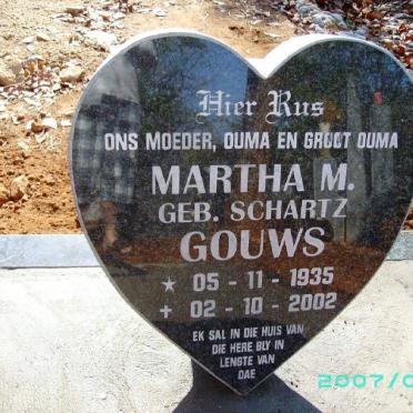 GOUWS Martha M. nee SCHARTZ 1935-2002