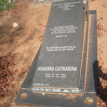 NIEMAN Susanna Catharina 1925-2004