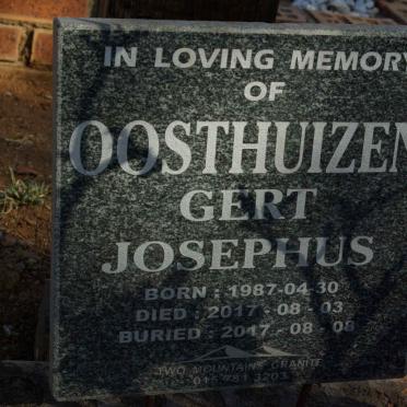 OOSTHUIZEN Gert Josephus 1987-2017