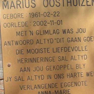 OOSTHUIZEN Marius 1961-2002