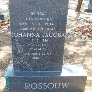 ROSSOUW Johanna Jacoba 1920-1997