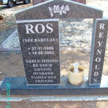REYNOLDS Ros nee BARCLAY 1906-2002