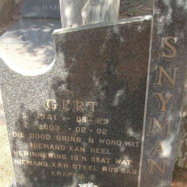 SNYMAN Gert 1941-2003