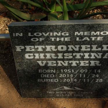 VENTER Petronella Christina 1951-2014