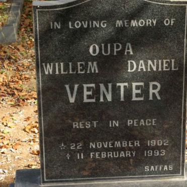 VENTER Willem Daniel 1902-1993