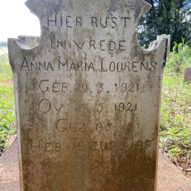 LOURENS Anna Maria 1921-1921