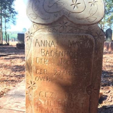 BADENHORST Anna Maria nee ROODT 1868-