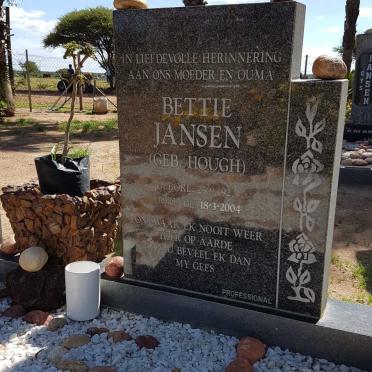 JANSEN Bettie nee HOUGH 1922-2004