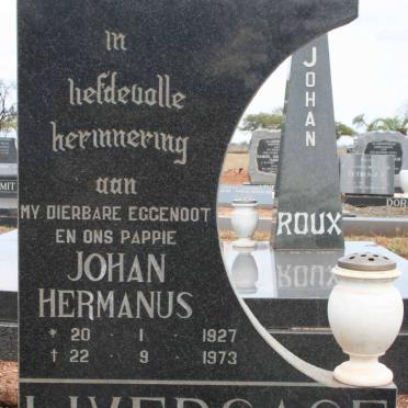 LIVERSAGE Johan Hermanus 1927-1973