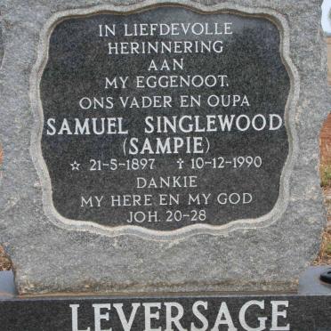 LEVERSAGE Samuel Singlewood 1897-1990