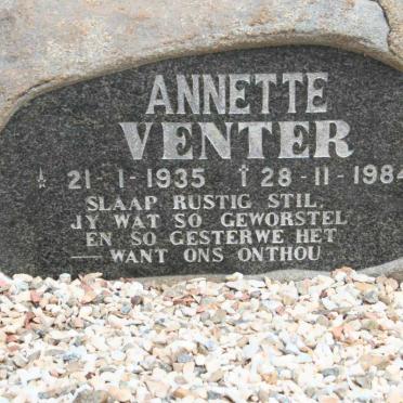 VENTER Annette 1935-1984