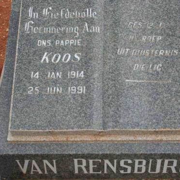 RENSBURG Koos, van 1914-1991