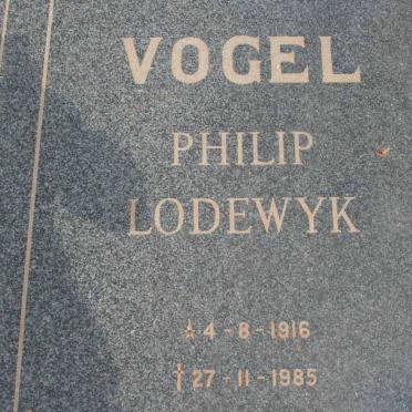 VOGEL Philip Lodewyk 1916-1985