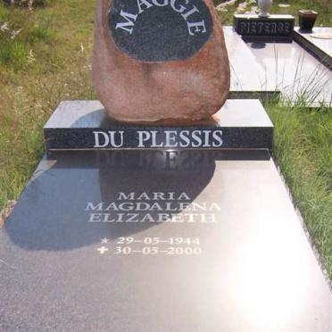 PLESSIS Maria Magdalena Elizabeth, du 1944-2000