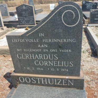 OOSTHUIZEN Gerhardus Cornelius 1914-1974