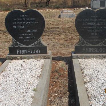 PRINSLOO Hendrik Jacobus 1907-1975 &amp; Jacomina Alettha VAN ROOYEN 1909-1978