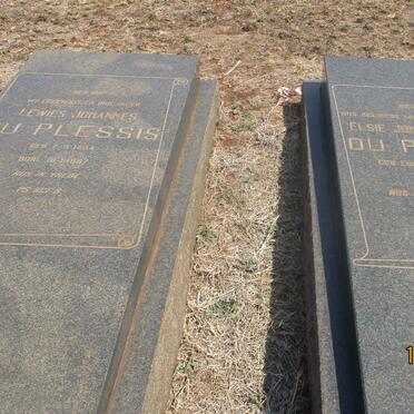PLESSIS Lewies Johannes, du 1894-1967 &amp; Elsie Johanna Helena ENGELBRECHT 1907-1971