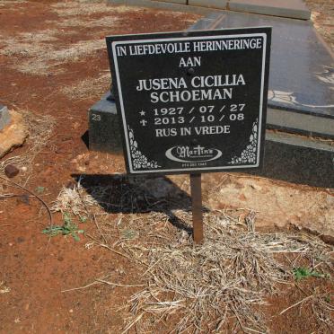 SCHOEMAN Hendrik Pieter 1937-2004 &amp; Josina Cecilia 1927-2013 