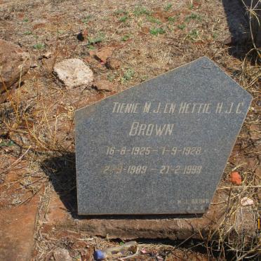 BROWN M.J. 1925-1989 &amp; H.J.C. 1928-1999