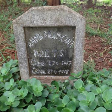 ROETS Anna Francina 1917-1918