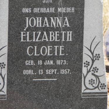 CLOETE Johanna Elizabeth 1873-1957