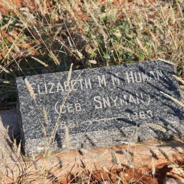 HUMAN Elizabeth M.M. nee SNYMAN 1881-1960