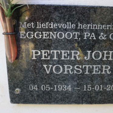 VORSTER Peter John 1934-2017