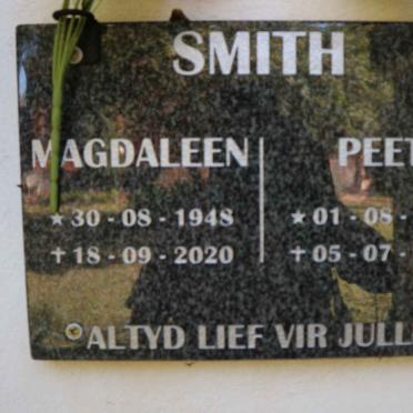 SMITH Peet 1950-2018 &amp; Magdaleen 1948-2020