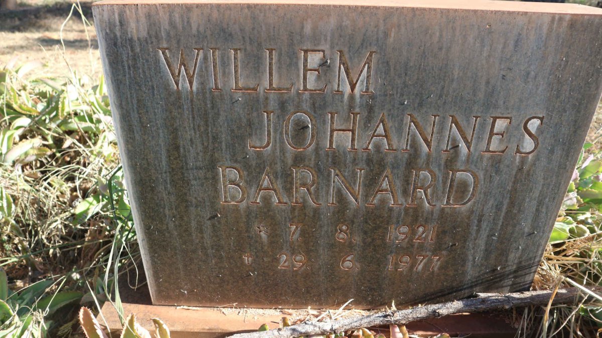 BARNARD Willem Johannes 1921-1977