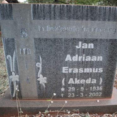 ERASMUS Jan Adriaan 1936-2002