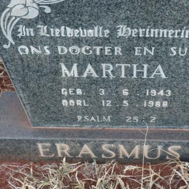 ERASMUS Martha 1943-1988
