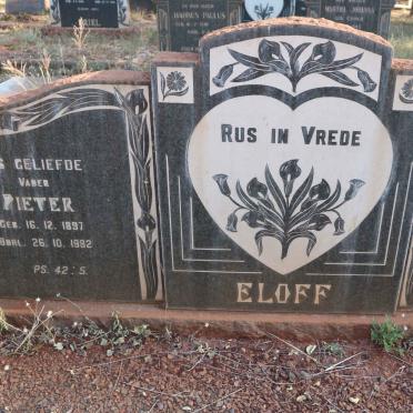 ELOFF Pieter 1897-1982 &amp; Catharina Petronella DU PLESSIS 1908-1969