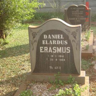 ERASMUS Daniel Elardus 1914-1984