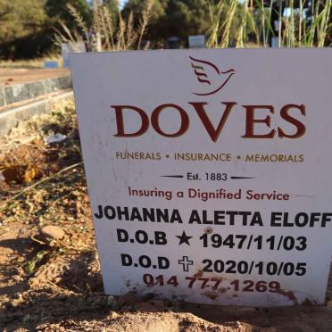 ELOFF Johanna Aletta 1947-2020