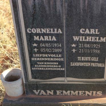EMMENIS Carl Wilhelm, van 1925-1988 &amp; Cornelia Maria 1934-2009